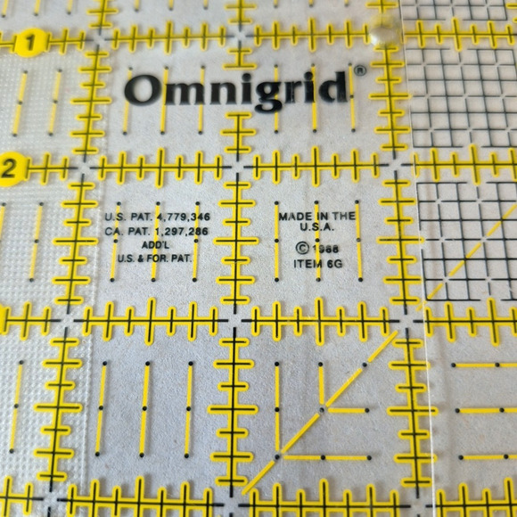 Omnigrid Ruler 6" x 6" Item 6G 1988 Sewing Quilting - Picture 2 of 8